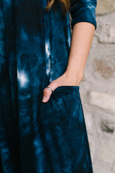 Jessi Dress Navy Tie Dye