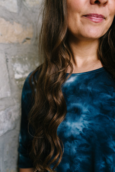 Jessi Dress Navy Tie Dye
