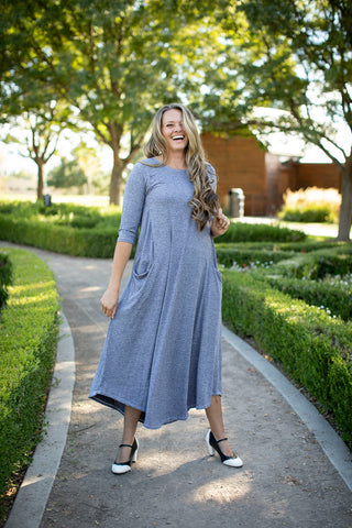 Jessi Dress Navy Heather