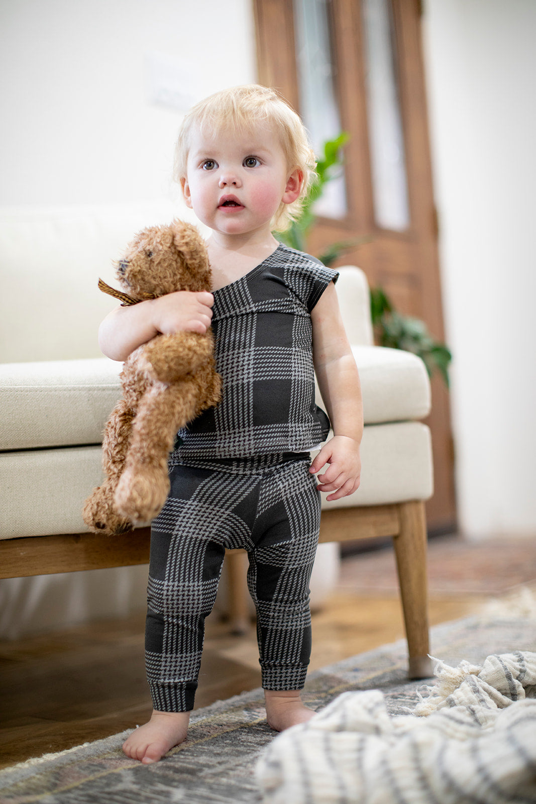 Baby Louie Gray Plaid