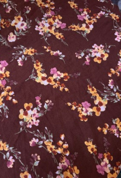 Jessi Dress Merlot Floral