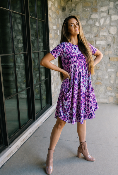 April Dress Fuchsia Kaleidoscope