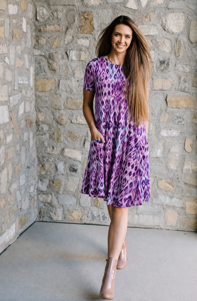 April Dress Fuchsia Kaleidoscope