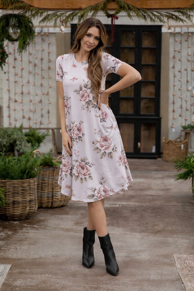 April Dress Lavender & Mauve Peony