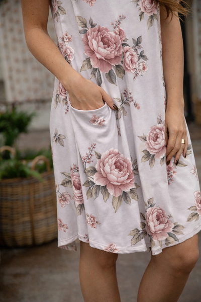 April Dress Lavender & Mauve Peony