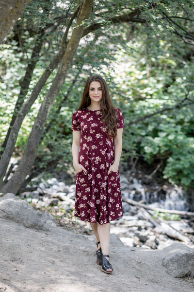 April Dress Sangria Floral