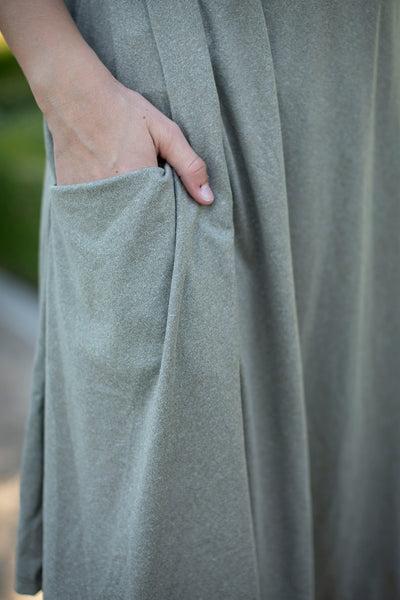 April Dress Olive Heather