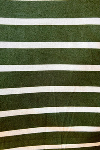 April Dress Olive Stripe