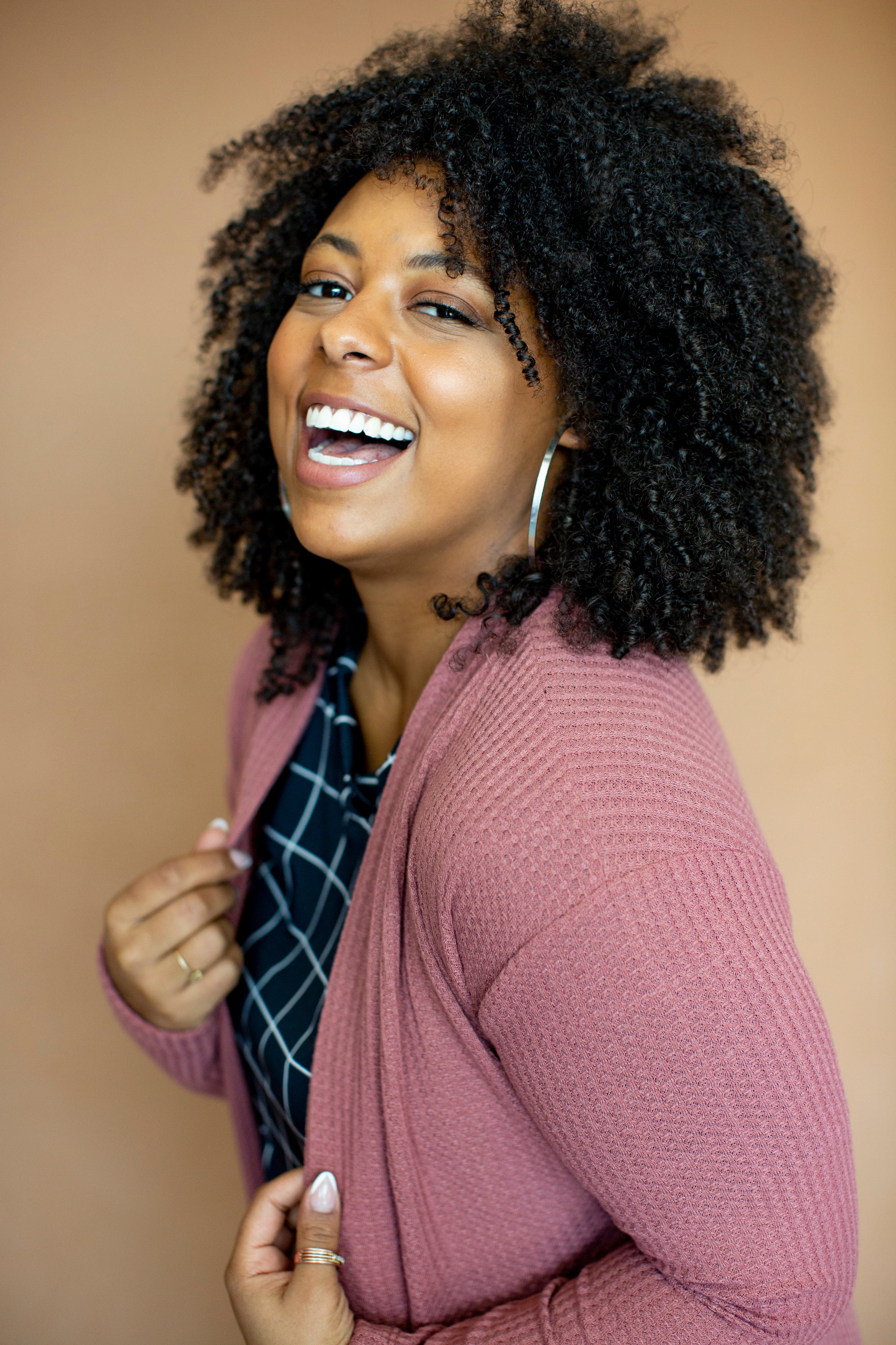 Kristi Cardigan - Dusty Rose – london bridges clothing