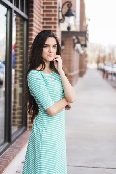 Emaley Dress Tiffany Stripe