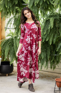 Jessi Dress Crimson Floral