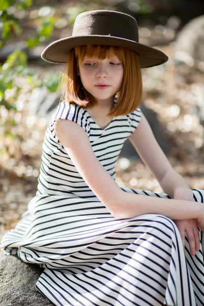 Black & White Stripe Girl Reese Twirl